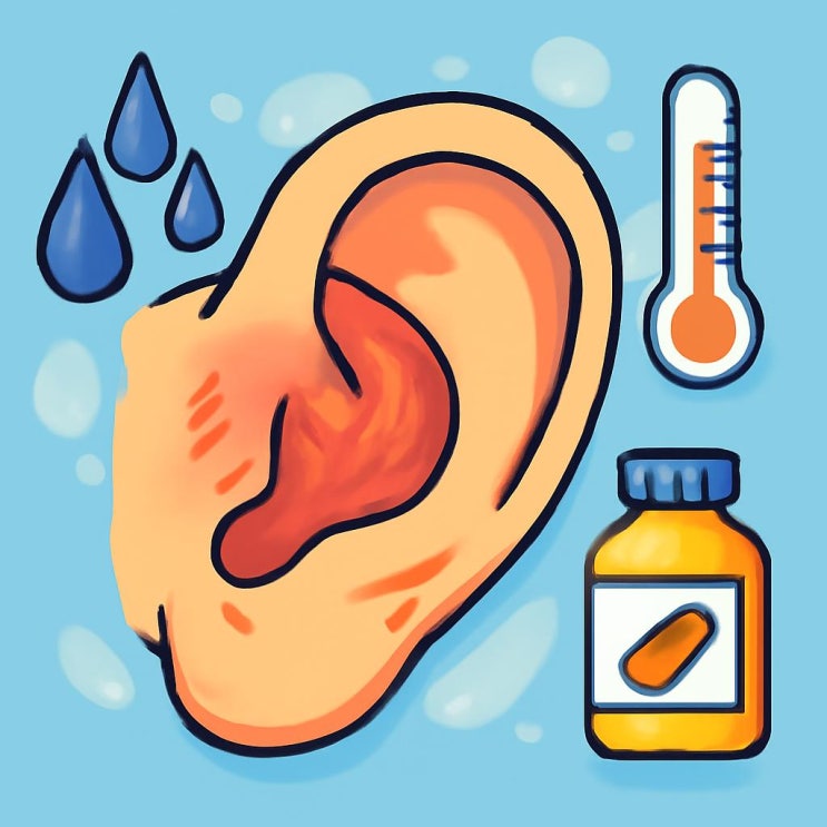  귓구멍 통증, 원인부터 집에서 하는 응급처치까지 알아두면 편해요 귓구멍 부음 외이도염 수영 후 귀에서 고름