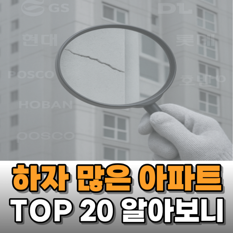  아파트 건설사 하자 많은 순위 알아보니