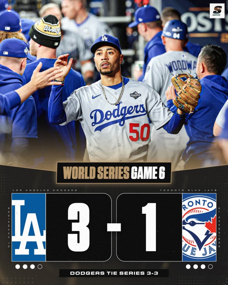 [MLB] LA <b>다저스</b> : 토론토... 6차전, <b>야마모토</b> 요시노부의 <b>호투</b>... 