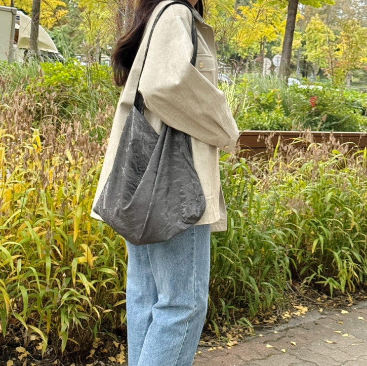  위시크 스웨이드 벨벳 드레이프 에코백 30대 데일리가방 추천