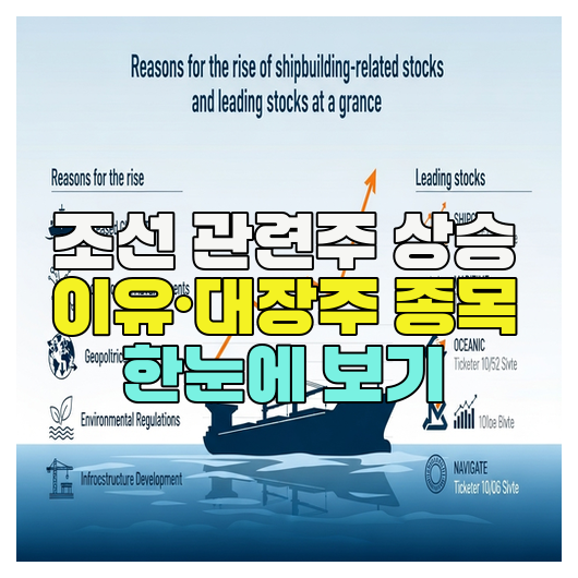  조선 관련주 상승 이유·대장주 종목 한눈에 보기