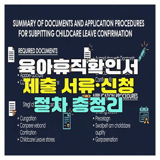  육아휴직확인서 제출 서류·신청 절차 총정리