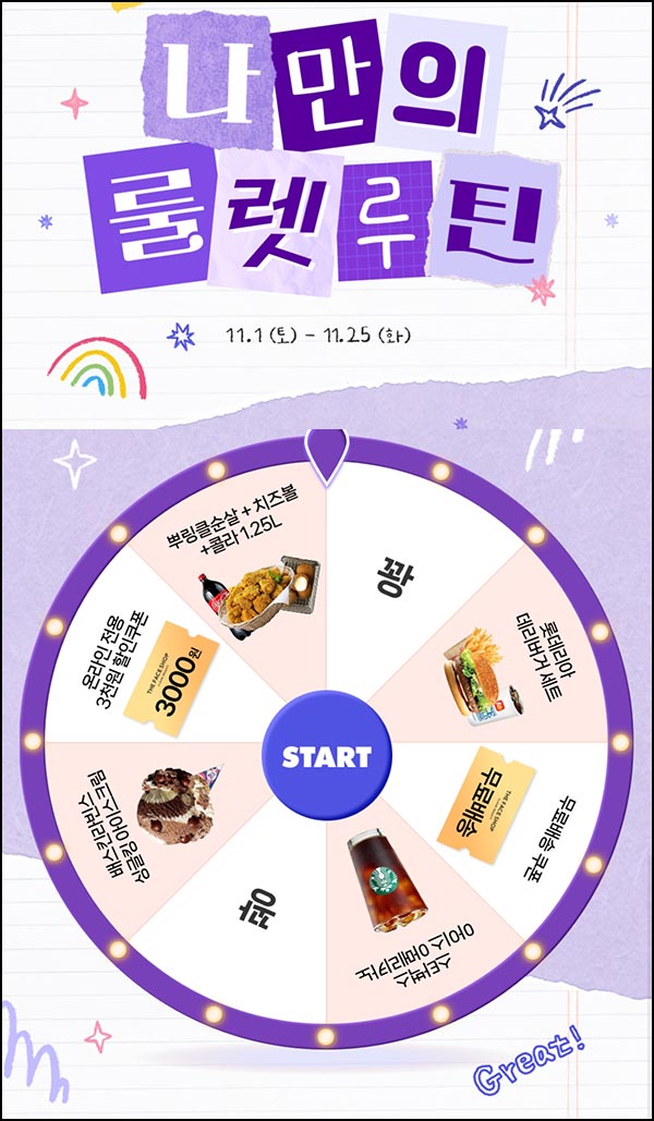 더페이스샵 룰렛이벤트(랜덤 쿠폰 및 기프티콘)즉당~11.25