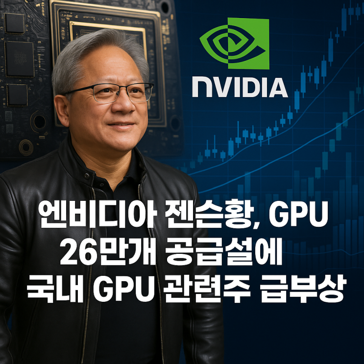  엔비디아 젠슨황, GPU 26만개 공급설에 국내 GPU 관련주 급부상