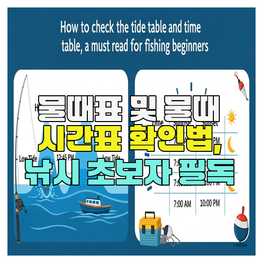  물때표 및 물때 시간표 확인법, 낚시 초보자 필독