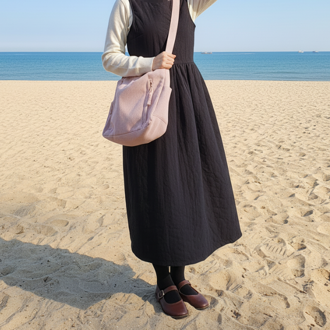  지금같은 간절기에 딱 좋은 데일리백 NCTOP 코듀로이가방 크로스백 귀여운 보부상가방
