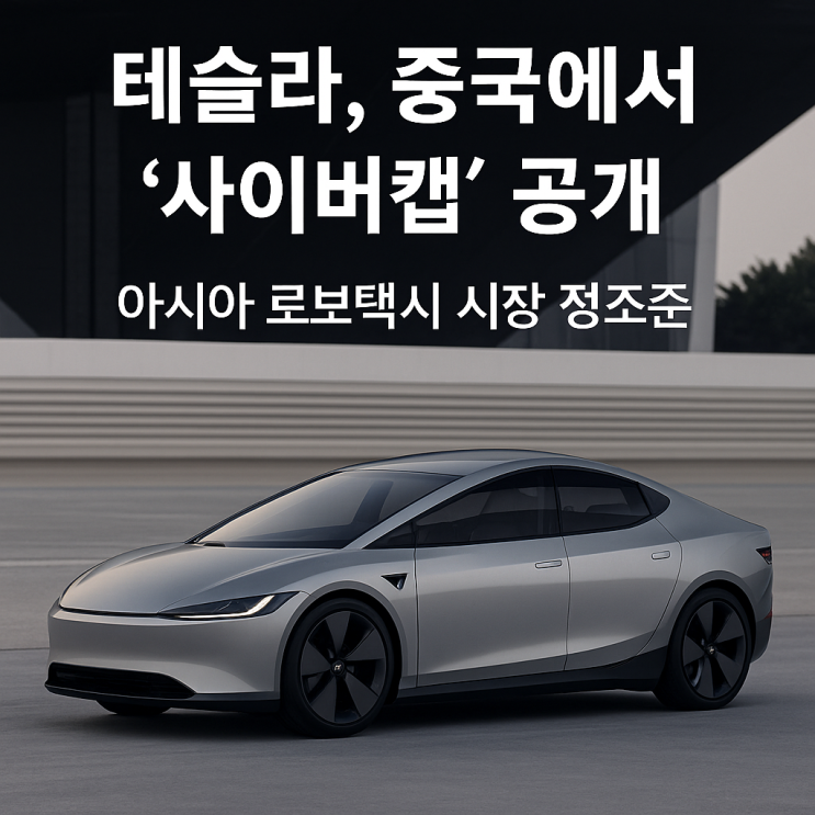  테슬라, 중국에서 '사이버캡' 공개…아시아 로보택시 시장 정조준