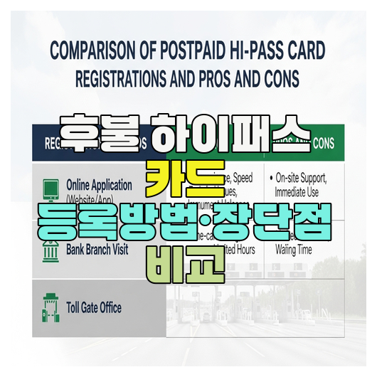  후불 하이패스 카드 등록방법·장단점 비교