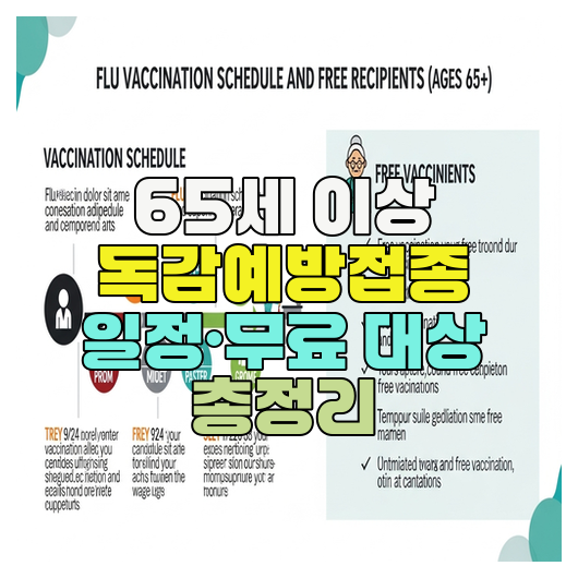  65세 이상 독감예방접종 일정·무료 대상 총정리