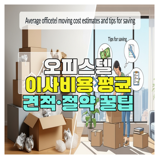  오피스텔 이사비용 평균 견적·절약 꿀팁