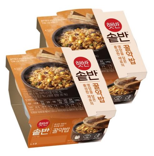  “2분이면 완성! CJ 햇반 솥반 꿀약밥 210g — 국내산 찹쌀과 꿀로 지은 달콤하고 찰진 한끼”