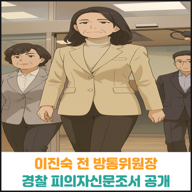  이진숙 전 방통위원장, 경찰 피의자신문조서 공개
