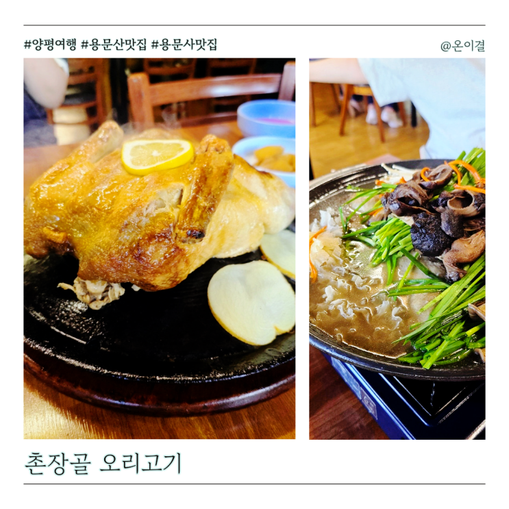  양평 용문사 맛집 촌장골 오리고기 황토구이찜 능이백숙
