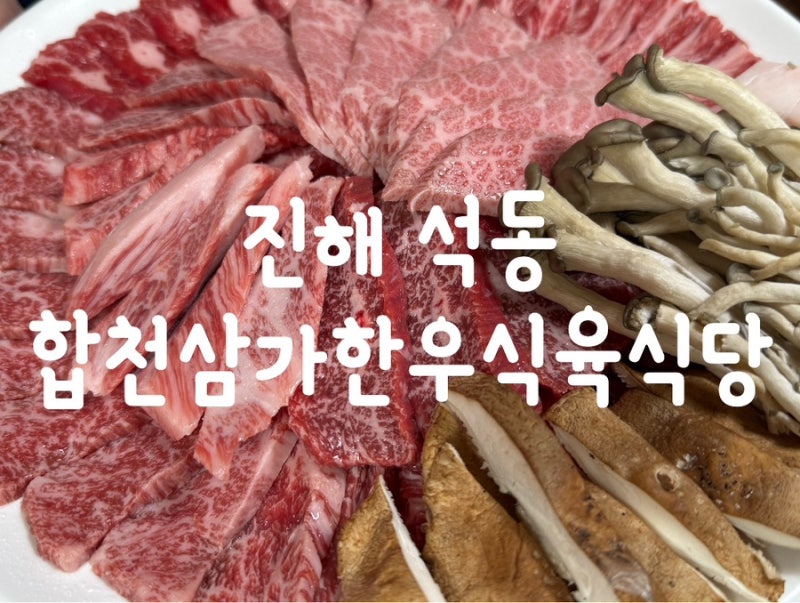 진해 석동 맛집 소고기 맛집 합천삼가한우식육식당