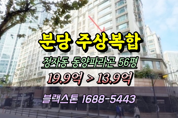  동양정자파라곤 경매 56평 분당구 주상복합아파트