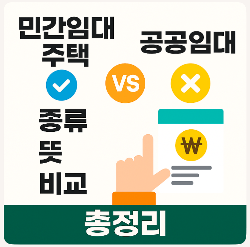 민간임대주택 VS 공공임대 종류 뜻 비교 장단점