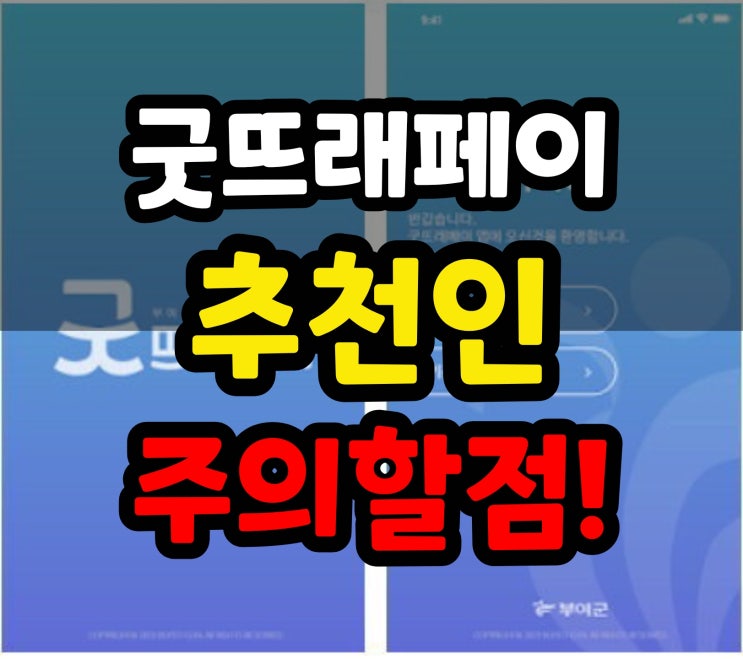  2025년 11월 부여굿뜨래페이 추천인 주의점!