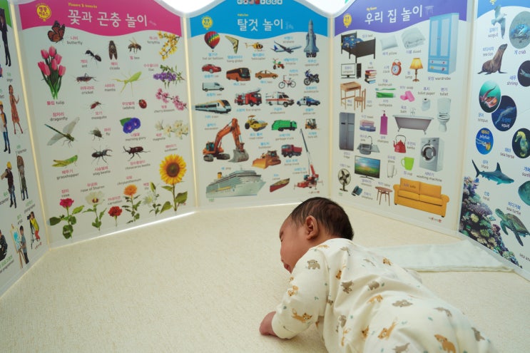  아기병풍 시기 언제부터? 늘봄북 실사 세이펜 하우스로 터미타임 시작해요
