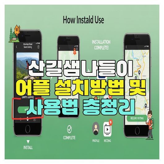  산길샘나들이 어플 설치방법 및 사용법 총정리