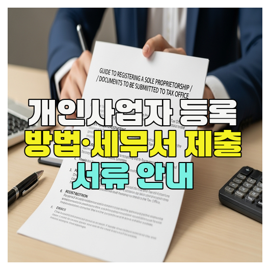  개인사업자 등록 방법·세무서 제출 서류 안내