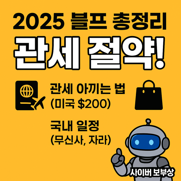  [지식+] 2025년 블프 해외 직구 주의 사항 및 관세 절약 가이드