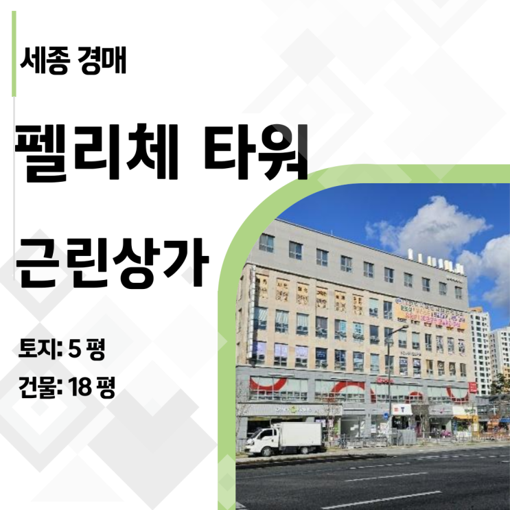  [2024타경11085] 세종시 올리브영 상가 경매, 반값에 사서 월 250만원 받는 방법