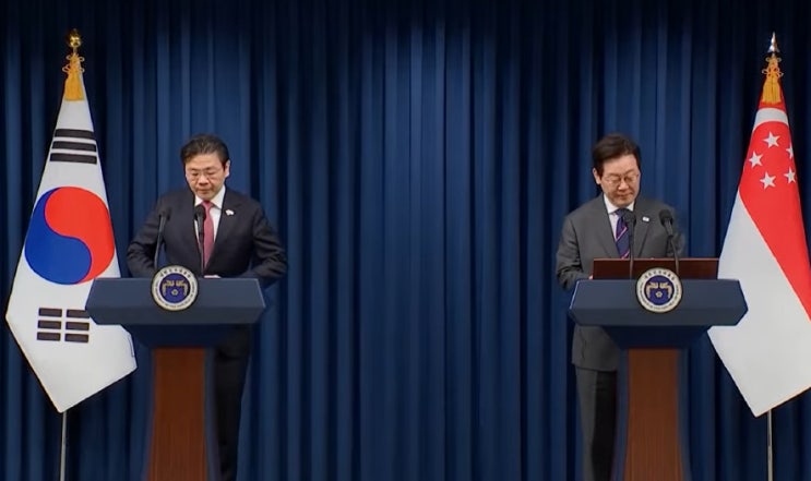 한국 <b>싱가포르</b> 정상회담, 전략적 동반자 <b>관계</b>로 격상 경제, AI... 