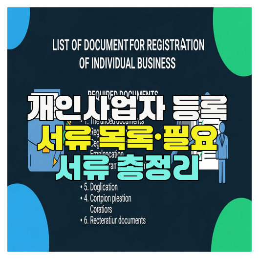  개인사업자 등록 서류 목록·필요 서류 총정리