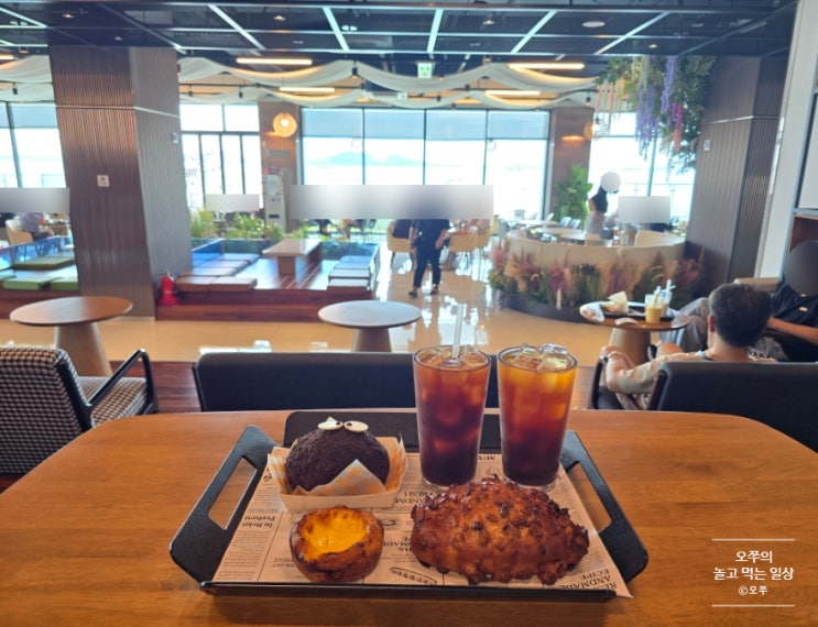  [시흥 거북섬 카페] 해밀화 / 디카페인 아메리카노, 크림치즈 찰 브레드 추천