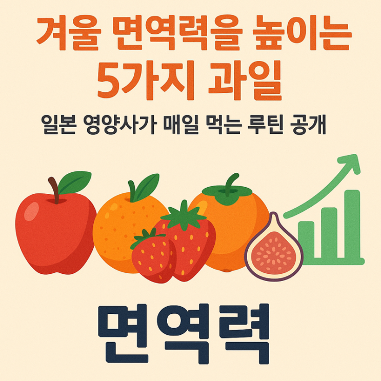   겨울철 면역력 강화 과일 5가지 — 일본 영양사가 매일 먹는 ‘건강 루틴’ 공개