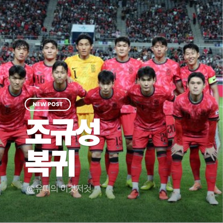 <b>홍명보호</b> 11월 A매치 명단 공개 <b>조규성</b> 복귀, 손흥민·이강인... 