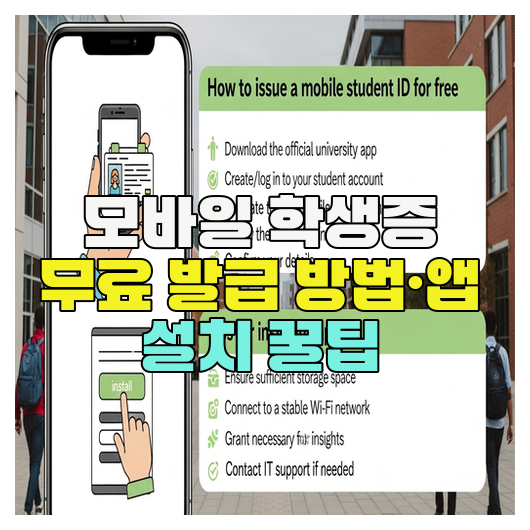  모바일 학생증 무료 발급 방법·앱 설치 꿀팁
