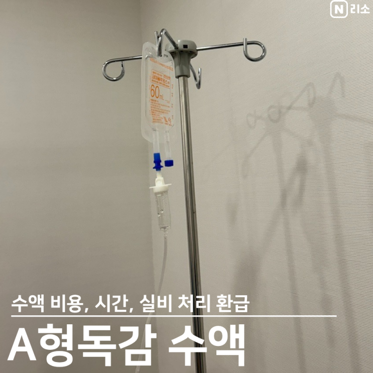  A형독감 수액 비용 시간 실비 초등학생 확진 후기