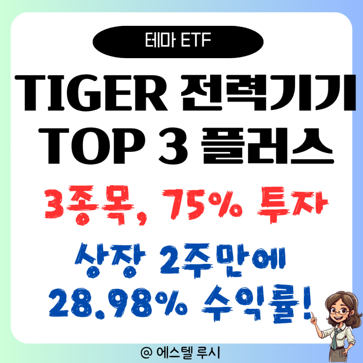  상장 2주만에 28.98% TIGER 전력기기 TOP 3플러스 ETF 집중 투자 전략이 통했다!