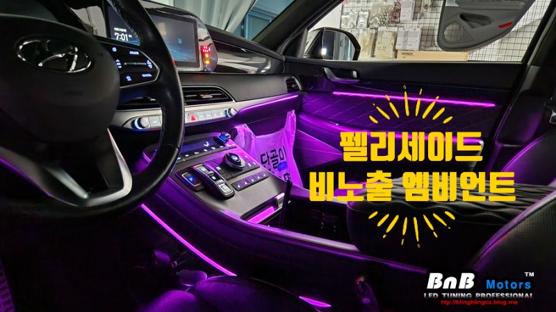 펠리세이드 비노출 간접조명 엠비언트 튜닝! 순정보다 더 순정같은 엠비언트 튜닝! 거제 부....
