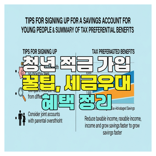  청년 적금 가입 꿀팁, 세금우대 혜택 정리