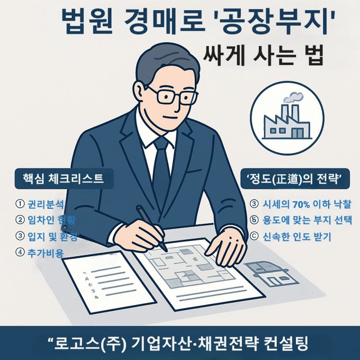  법원 경매로 '공장 부지' 싸게 사는 법 (25년 '경험'으로 본 3가지 핵심 체크리스트)