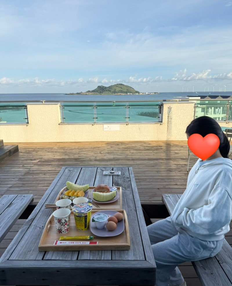 제주 한림 금능해수욕장 비양도 오션뷰 코이노니아 펜션 조식 주차 with 아이랑