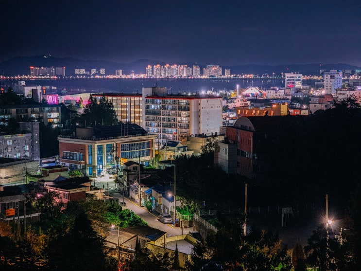  군산 밤산책 가볼만한곳,월명공원과 해망굴의 야경(주차장, 신흥동 도시숲 조망대)