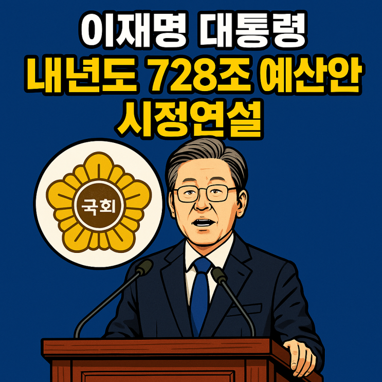 <b>이재명 대통령</b>, 728조 예산안 내일 국회 <b>시정연설</b>!