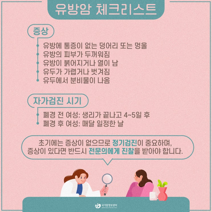  유방암 체크리스트 