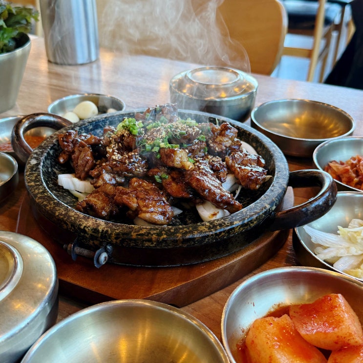  구미 산동 맛집 아기랑 점심 석갈비세트 추천 교동면옥