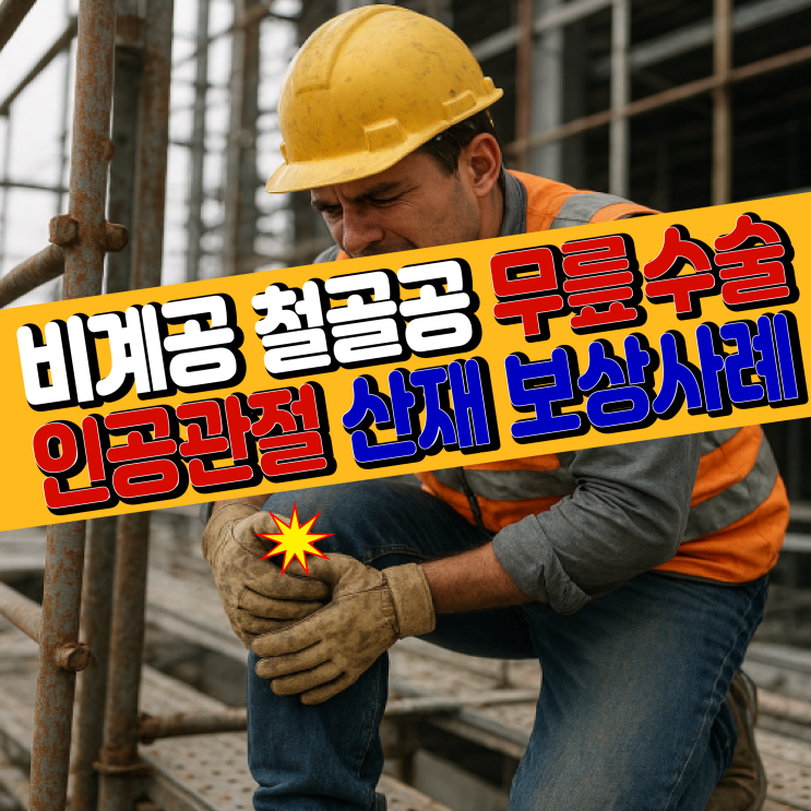  [대구, 포항, 김해 노무사] 비계공 철골공 무릎수술 인공관절 산재보상 승인사례