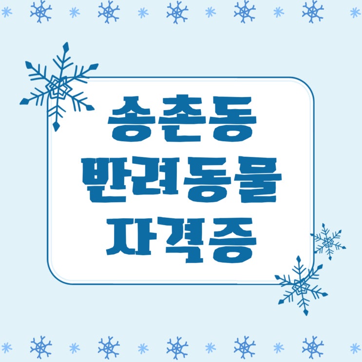  송촌동반려동물자격증, 반려동물 전문가로 서의 자격증 종류 부터 취득방법까지