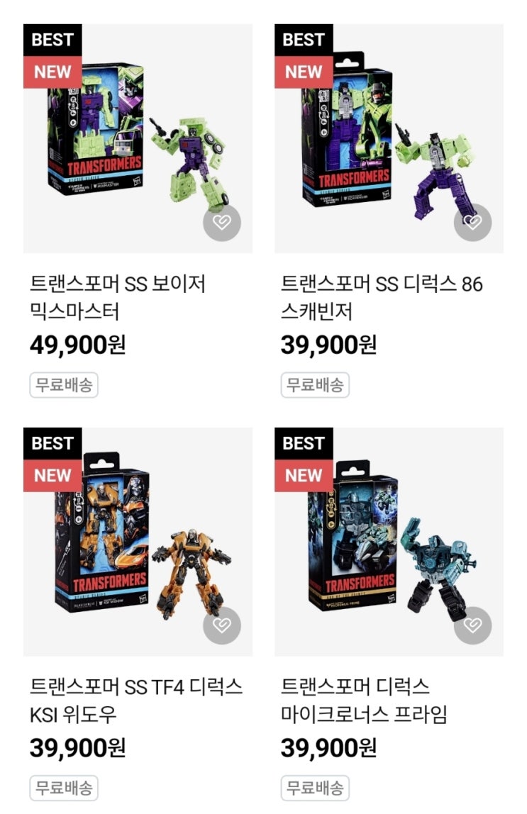  [기타 소식] 초이락샵 트랜스포머 10월 추가 정발 및 재입고