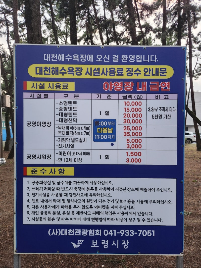 오랜만에 찾은 대천해수욕장 캠핑장 — 저렴한 요금과 잘 갖춰진 편의시설!