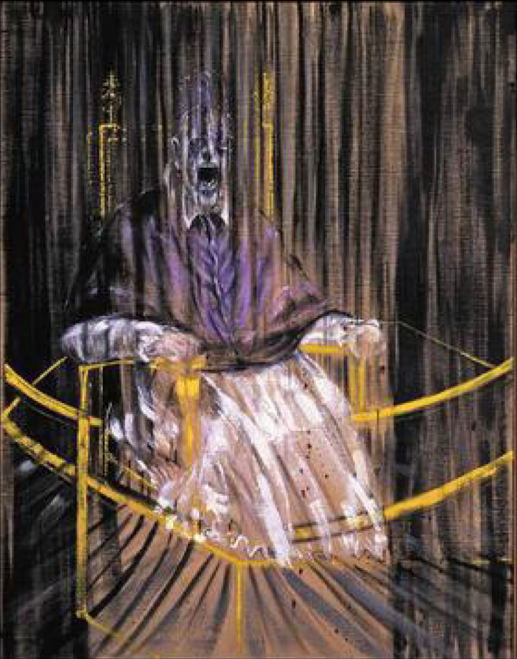  프랜시스 베이컨 《비명 (Study after Velázquez’s Portrait of Pope Innocent X, 1953)》