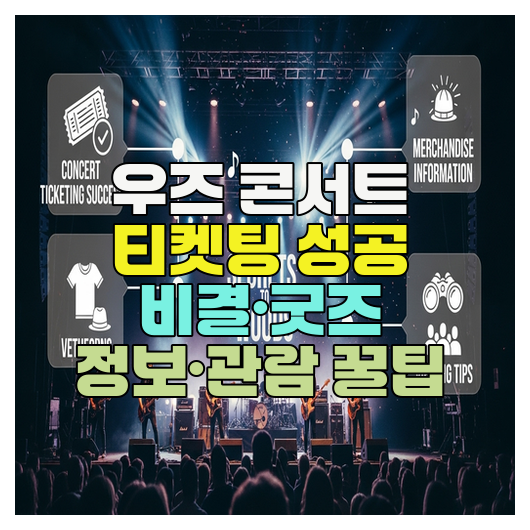  우즈 콘서트 티켓팅 성공 비결·굿즈 정보·관람 꿀팁