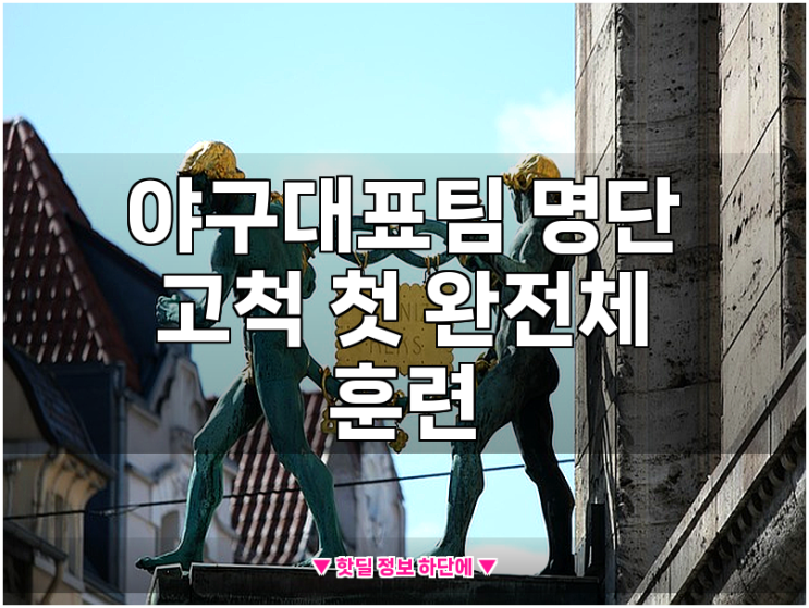 <b>야구대표팀</b> 명단 고척 첫 완전체 <b>훈련</b>