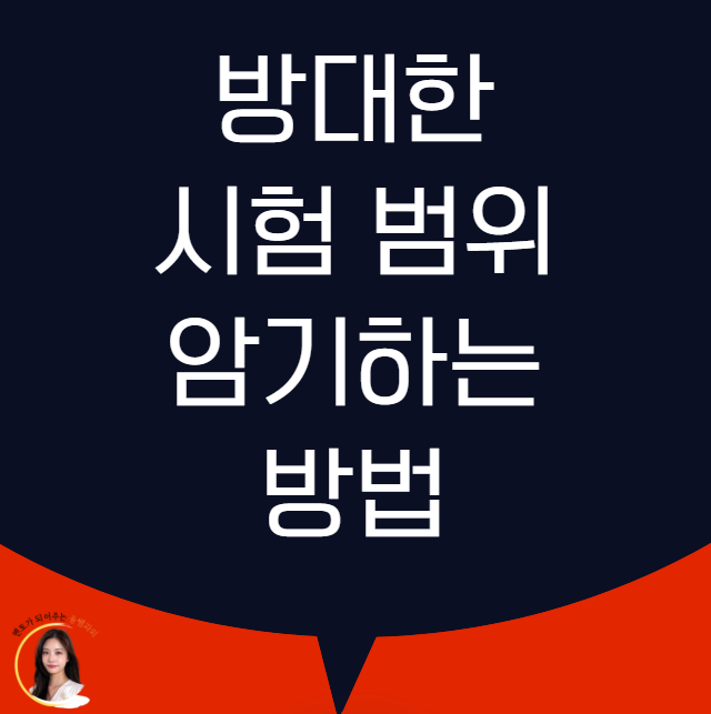  암기방법 "머리가 나빠서 못 외운다는 착각" - 방법이 틀렸을 뿐
